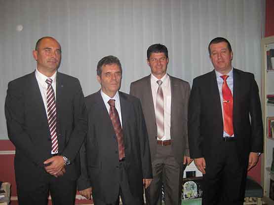 Nebojša Paunović, Aleksandar Božidarević i Ivan Mijačić sa Vojislavom Koštunicom