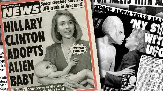 Hilari Klinton je usvojila bebu vanzemaljca (iz Weekly World News)