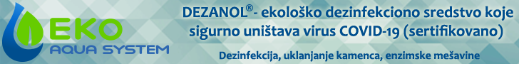 EkoAqua system - DEZANOL - ekološko dezinfekciono sredstvo koje sigurno uništava virus COVID-19 (sertifikovano)